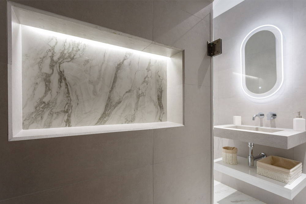 Proyecto de interiorismo Vivienda Larga plano espejos baño Proyecto de interiorismo Vivienda Larga plano espejos baño